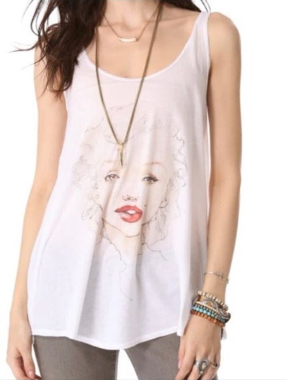 Wildfox Marilyn Monroe Watercolor Tank